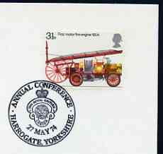 Postmark - Great Britain 1974 card bearing illustrated cancellation for Royal British Legion Conference (Harrogate), stamps on , stamps on  stamps on militaria, stamps on  stamps on british legion