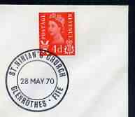 Postmark - Great Britain 1970 cover bearing illustrated cancellation for St Ninian's Church, stamps on , stamps on  stamps on churches, stamps on  stamps on saints