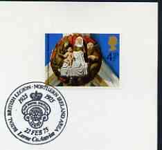 Postmark - Great Britain 1975 card bearing illustrated cancellation for Royal British Legion Northern Ireland Area (Larne), stamps on , stamps on  stamps on militaria, stamps on  stamps on british legion