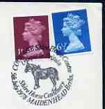 Postmark - Great Britain 1978 cover bearing illustrated cancellation for Courage Shire Horse Centre, stamps on horses, stamps on 