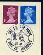 Postmark - Great Britain 1978 cover bearing illustrated cancellation for the FA Cup Final, Wembley, stamps on football, stamps on sport
