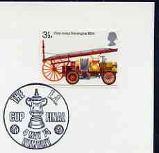 Postmark - Great Britain 1974 card bearing illustrated cancellation for the FA Cup Final, Wembley, stamps on football, stamps on sport