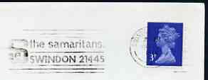 Postmark - Great Britain 1974 cover bearing illustrated slogan cancellation for TheSamaritans, Swindon, stamps on , stamps on  stamps on care, stamps on  stamps on 