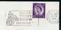 Postmark - Great Britain 1968 cover bearing illustrated slogan cancellation for Harlow Town Show, stamps on , stamps on  stamps on horses, stamps on  stamps on show jumping