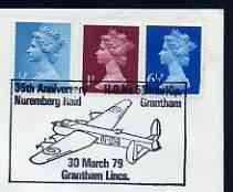 Postmark - Great Britain 1979 cover bearing illustrated cancellation for 35th Anniversary of HQ No.5 Bomber Group, stamps on aviation, stamps on , stamps on  ww2 , stamps on , stamps on lancaster