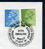 Postmark - Great Britain 1979 cover bearing special cancellation for Royal Engineers, Opening of Gibraltar barracks (BFPS) BFPO Gibraltar, stamps on , stamps on  stamps on militaria, stamps on  stamps on 