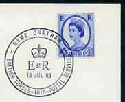 Postmark - Great Britain 1968 cover bearing special cancellation for RSME Chatham (BFPS), stamps on militaria, stamps on 