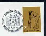 Postmark - Great Britain 1973 cover bearing special cancellation for Bishop's Castle Charter Celebrations, stamps on , stamps on  stamps on castles