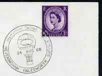 Postmark - Great Britain 1968 cover bearing illustrated cancellation for International Balloon Race (Halesworth), stamps on balloons