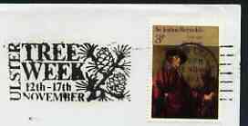 Postmark - Great Britain 1973 cover bearing illustrated slogan cancellation for Ulster Tree Week, stamps on trees