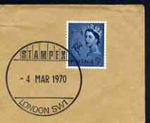 Postmark - Great Britain 1970 cover bearing special cancellation for Stampex 1970, stamps on stamp exhibitions