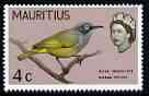 Mauritius 1965 Olive White Eye 4c (from Birds def set) unmounted mint, SG 319*, stamps on birds, stamps on 