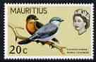 Mauritius 1965 Mauritius Greybird 20c (from Birds def set) unmounted mint, SG 323, stamps on , stamps on  stamps on birds, stamps on  stamps on 
