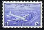 Canada 1946 Special Delivery 17c blue (Canadair DC-4M with Grave Accent in Expreses) unmounted mint, SG S17*, stamps on aviation, stamps on douglas, stamps on  dc , stamps on  kg6 , stamps on 