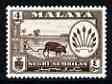 Malaya - Negri Sembilan 1957 Ricefield 4c (from def set) unmounted mint, SG 70, stamps on rice, stamps on oxen, stamps on bovine, stamps on food