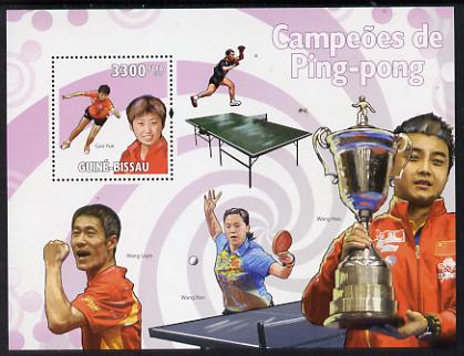 Guinea - Bissau 2009 Table Tennis Champions perf s/sheet unmounted mint, stamps on , stamps on  stamps on personalities, stamps on  stamps on sport, stamps on  stamps on table tennis