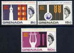 Grenada 1966 UNESCO set of 3 unmounted mint, SG 250-52, stamps on , stamps on  stamps on unesco