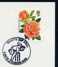 Postmark - Great Britain 1976 card bearing special illustrated cancellation for Gillette Cricket Cup Final, stamps on sport, stamps on cricket