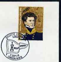 Postmark - Great Britain 1972 cover bearing special illustrated cancellation for Gillette Cricket Cup Final, stamps on sport, stamps on cricket
