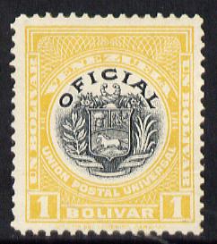 Venezuela 1912 Official 1b (without Stars) virtually unmounted mint SG O358