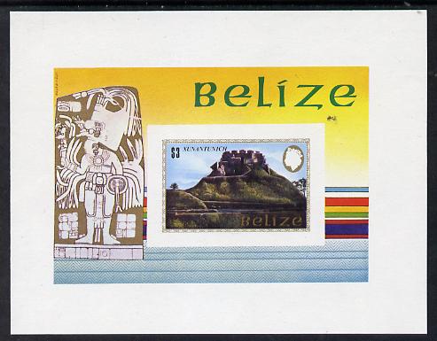 Belize 1983 Maya Monuments m/sheet (Xunantunich) imperf unmounted mint (as SG MS 751) , stamps on , stamps on  stamps on buildings, stamps on  stamps on monuments, stamps on  stamps on tourism, stamps on  stamps on civil engineering