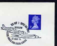 Postmark - Great Britain 1971 cover bearing illustrated cancellation for RAF Air Day, Henlow (BFPS), stamps on , stamps on  stamps on aviation, stamps on  stamps on  raf , stamps on  stamps on 