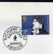 Postmark - Great Britain 1972 cover bearing illustrated cancellation for Highland Games, Hazelhead , stamps on , stamps on  stamps on sport