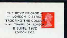 Postmark - Great Britain 1970 cover bearing special cancellation for Boys Brigade London District Trooping the Colour, stamps on , stamps on  stamps on boys brigade, stamps on  stamps on london