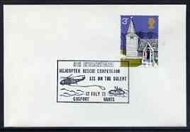 Postmark - Great Britain 1972 cover bearing illustrated cancellation for Sixth International Helicopter Rescue Competition, stamps on aviation, stamps on helicopters, stamps on rescue