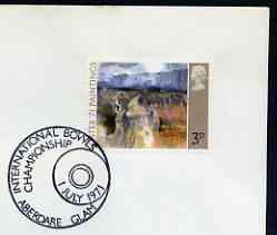 Postmark - Great Britain 1971 cover bearing illustrated cancellation for International Bowls Championship, Aberdare (circular cancel), stamps on sport, stamps on bowls