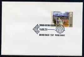 Postmark - Great Britain 1971 cover bearing illustrated cancellation for London to Victoria Air Race (BFPS), stamps on aviation, stamps on 