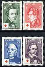 Finland 1948 Red Cross Fund perf set of 4 unmounted mint, SG 460-63*, stamps on red cross, stamps on 