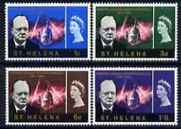 St Helena 1966 Churchill Commem perf set of 4 unmounted mint, SG 201-204, stamps on churchill, stamps on personalities