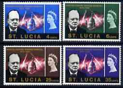 St Lucia 1966 Churchill Commem perf set of 4 unmounted mint, SG 216-19, stamps on churchill, stamps on personalities