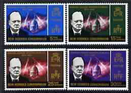 New Hebrides - English 1966 Churchill Commem perf set of 4 unmounted mint, SG 114-17