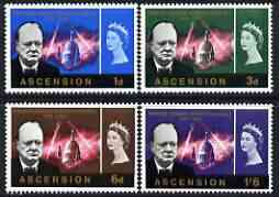 Ascension 1966 Churchill Commem perf set of 4 unmounted mint, SG 91-94, stamps on churchill, stamps on personalities