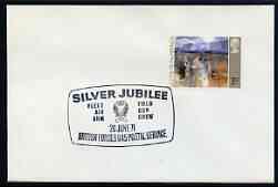 Postmark - Great Britain 1971 cover bearing special cancellation for Fleet Air Arm, Field Gun Crew Silver Jubilee (BFPS), stamps on militaria, stamps on 