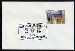 Postmark - Great Britain 1971 cover bearing special cancellation for Fleet Air Arm, Field Gun Crew Silver Jubilee (BFPS), stamps on , stamps on  stamps on militaria, stamps on  stamps on 