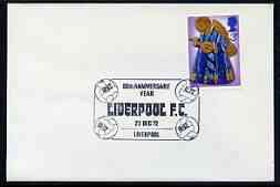 Postmark - Great Britain 1973 cover bearing illustrated cancellation for Liverpool FC 80th Anniversary Year, stamps on football, stamps on sport