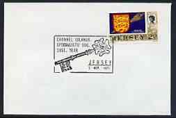 Postmark - Jersey 1971 cover bearing illustrated cancellation for Channel Islands Specialists' Society 21st Year, stamps on postal, stamps on keys