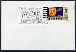Postmark - Jersey 1971 cover bearing illustrated cancellation for Jersey Postal History Society, 27th Annual Conference, stamps on postal, stamps on 