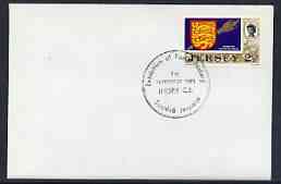 Postmark - Jersey 1971 cover bearing special cancellation for Exhibition of Postal History (1st Sept), stamps on postal, stamps on stamp exhibitions
