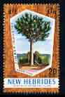 New Hebrides - English 1969 Timber Industry (Kauri Pine) 20c unmounted mint, SG 135, stamps on timber, stamps on 