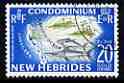 New Hebrides - English 1963-72 Fishing 20c from def set very fine cds used20, SG 101, stamps on , stamps on  stamps on fish, stamps on  stamps on fishing