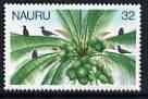 Nauru 1978-79 White-Capped Noddy in Coconut Palm 32c from def set unmounted mint, SG 185, stamps on , stamps on  stamps on birds, stamps on  stamps on trees