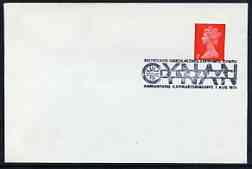 Postmark - Great Britain 1970 cover bearing illustrated cancellation for Musical Eisteddfod, Ammanford, stamps on music