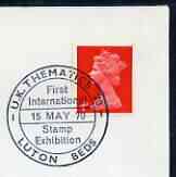 Postmark - Great Britain 1970 cover bearing special cancellation for UK Thematics 70, Stamp Exhibition, stamps on stamp exhibitions