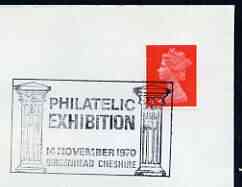 Postmark - Great Britain 1970 cover bearing illustrated cancellation for Philatelic Exhibition, Birkenhead (showing Pillar Boxes), stamps on stamp exhibitions, stamps on postbox