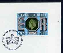 Postmark - Great Britain 1977 card bearing special cancellation for Queen's Silver Jubilee Royal Visit to Edinburgh, stamps on , stamps on  stamps on silver jubilee, stamps on  stamps on royal visits, stamps on  stamps on scots, stamps on  stamps on scotland