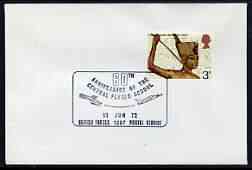 Postmark - Great Britain 1972 cover bearing illustrated cancellation for 60th Anniversary Central Flying School (BFPS), stamps on aviation